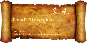 Knopf Alexandra névjegykártya