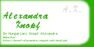 alexandra knopf business card